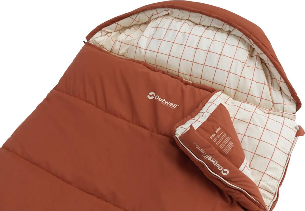 Sovepose Camper Lux 235x90 cm detalj av glidelås og stoff