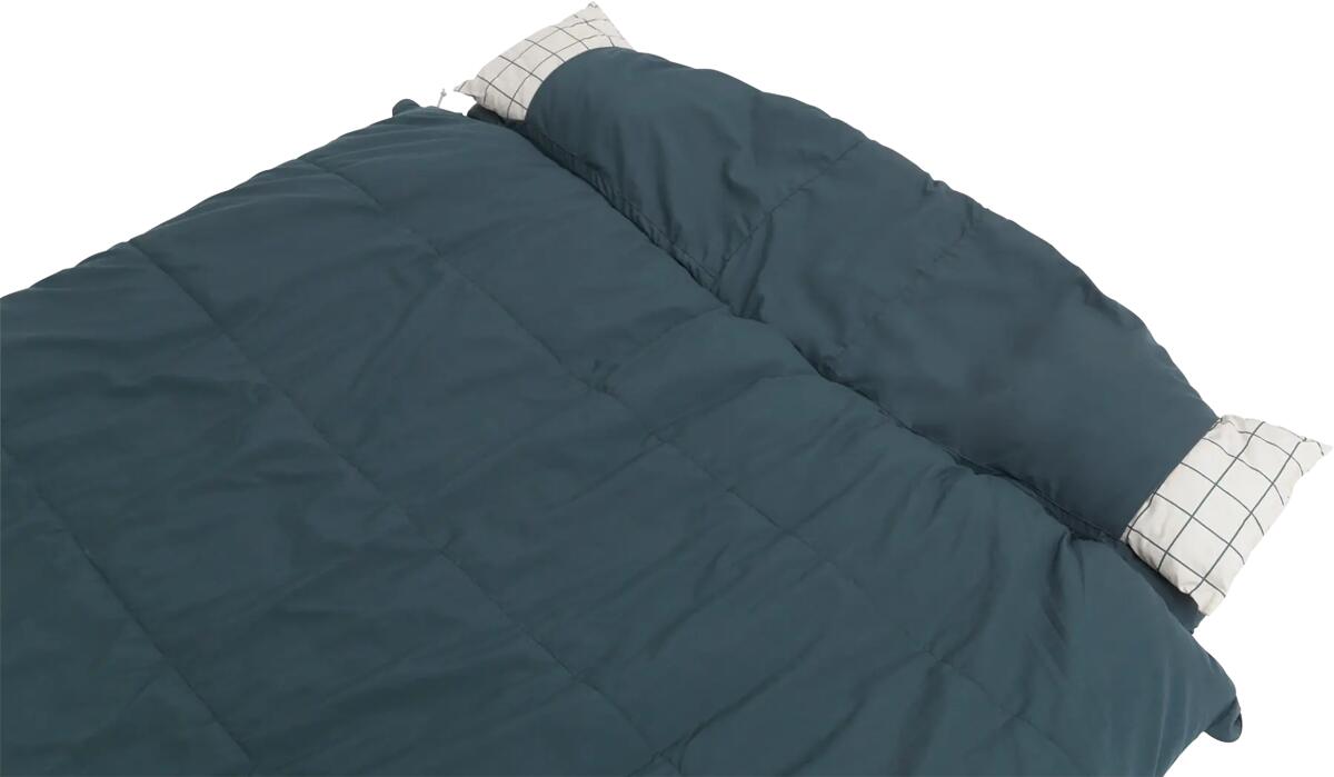 Sovepose Camper Lux Double 235x150 cm blå detalj av glidelås
