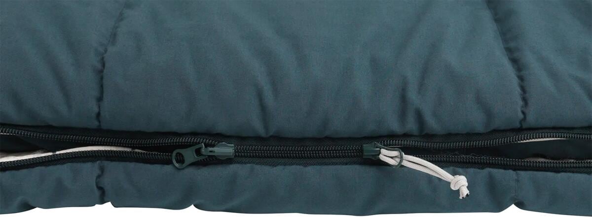 Sovepose Camper Lux Double 235x150 cm blå nærbilde av stoff