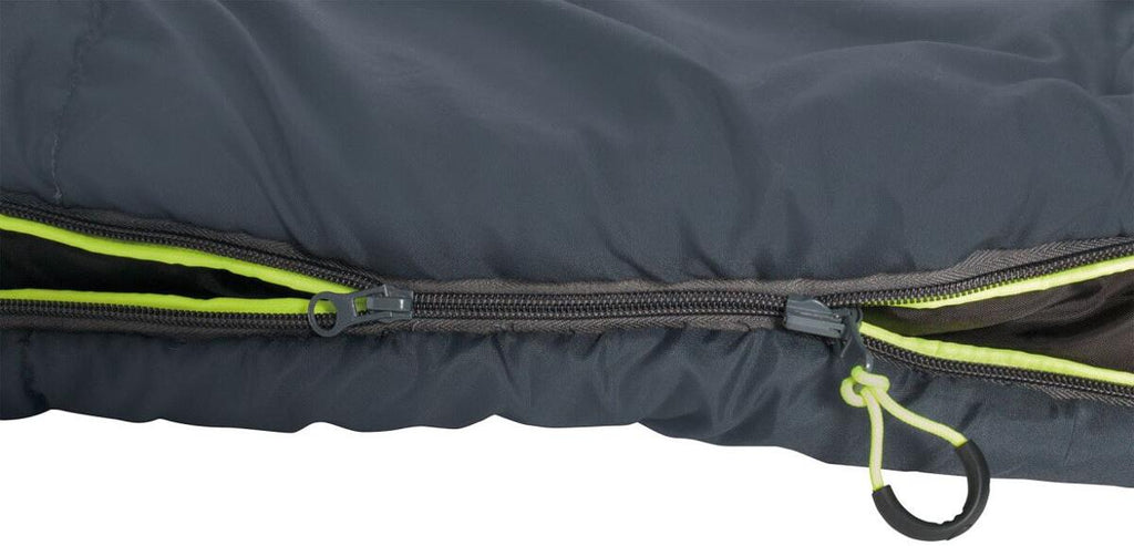 Nærbilde av stoff og fyll i Sovepose Campion Lux Double 225x140 cm