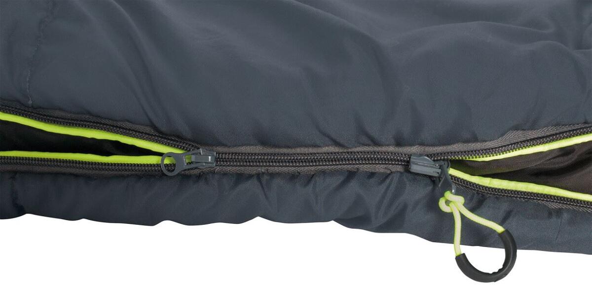Nærbilde av stoff og fyll i Sovepose Campion Lux Double 225x140 cm