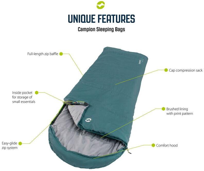 Sovepose Campion Lux Double 225x140 cm pakket i pakkpose