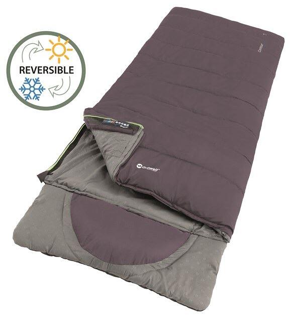 Sovepose Contour 220x85cm 2-3 sesonger dark purple sett bakfra