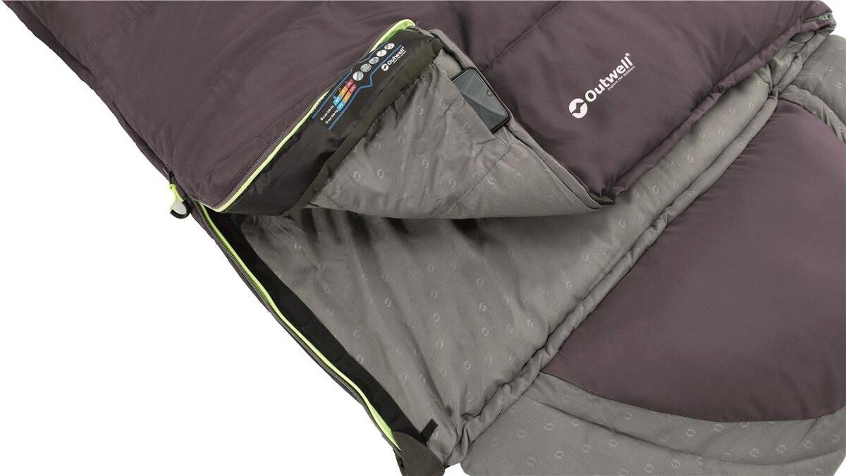 Sovepose Contour 220x85cm 2-3 sesonger dark purple montert på campingplass