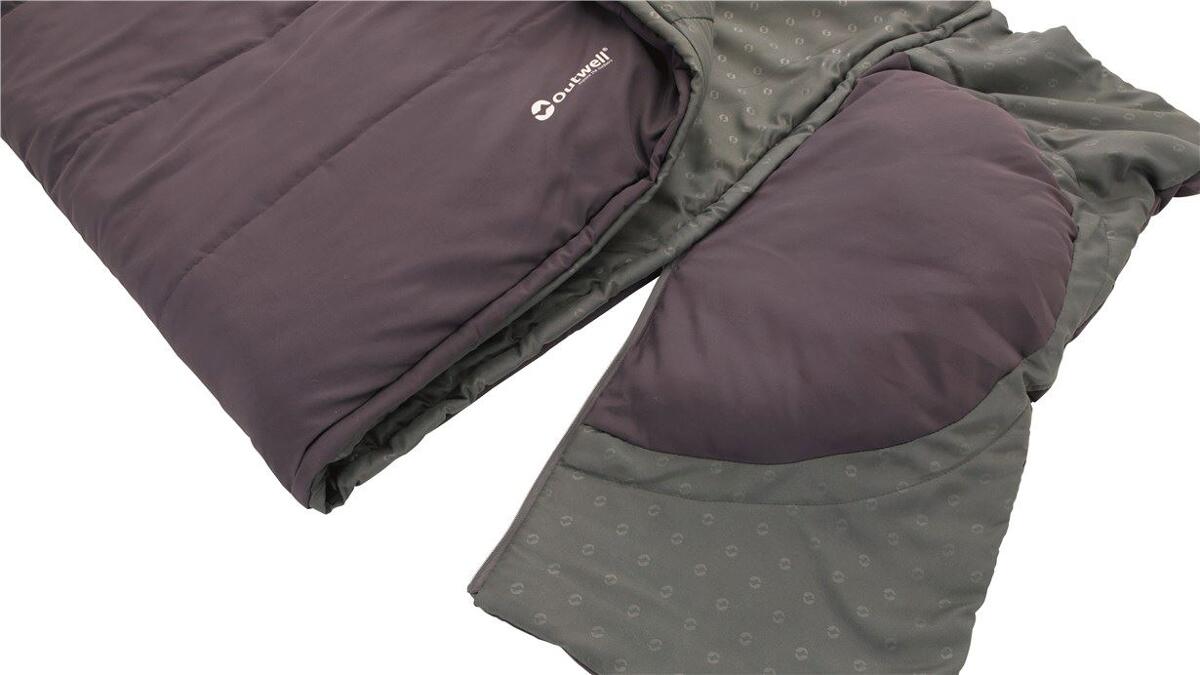 Sovepose Contour 220x85cm 2-3 sesonger dark purple med åpen glidelås