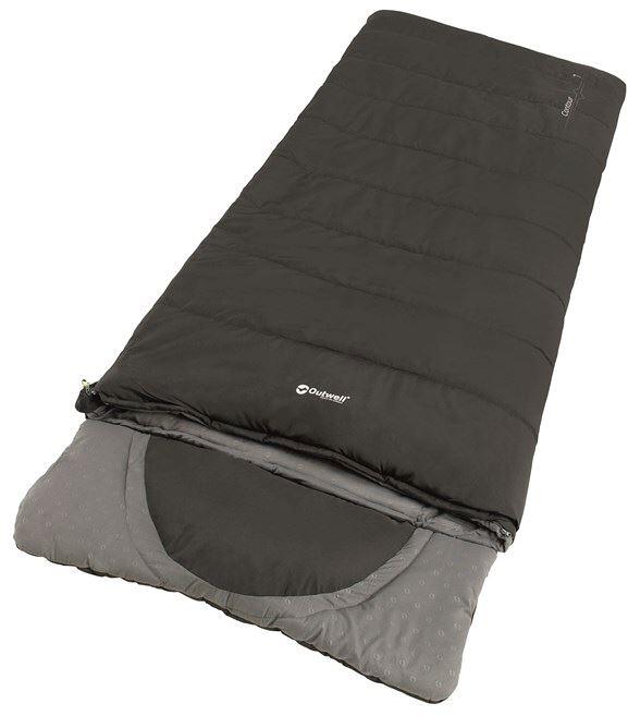 Sovepose Contour 220x85cm 2-3 sesonger svart fra forfra