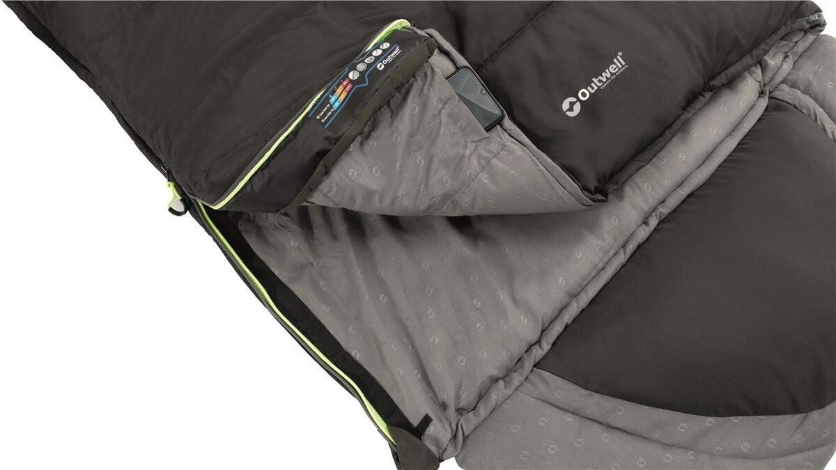 Sovepose Contour 220x85cm 2-3 sesonger svart montert på camping