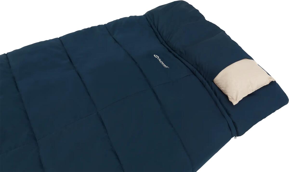 Montert Sovepose Contour Lux XL 220x105 cm 2-sesonger blå på campingplass