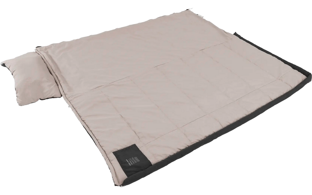 Sovepose Contour Prime 220x85 cm glidelås venstre mørkegrå - Outwell pakket i kompresjonspose