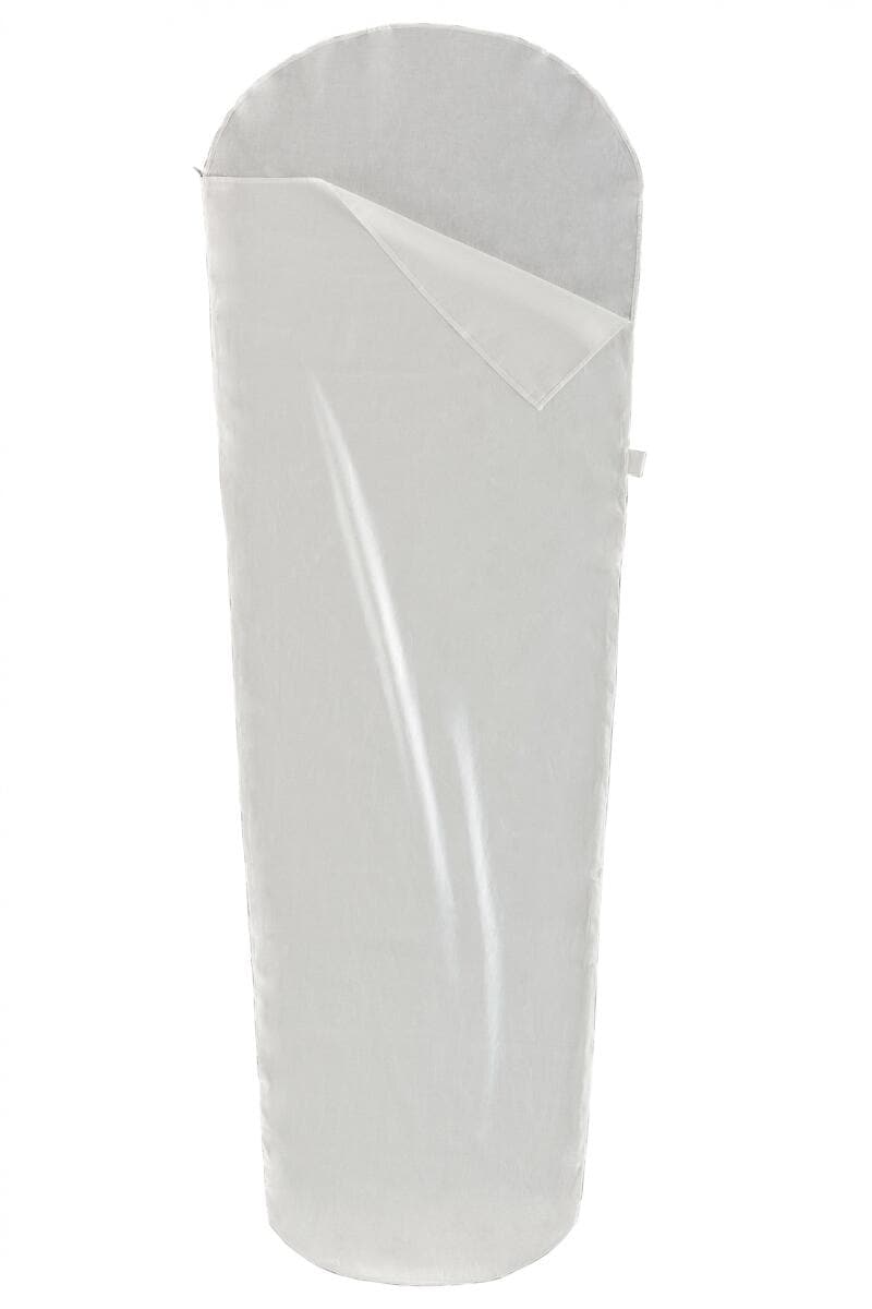 Sovepose-innlegg mumieform bomull 220x80 cm hvit - Ferrino forfra