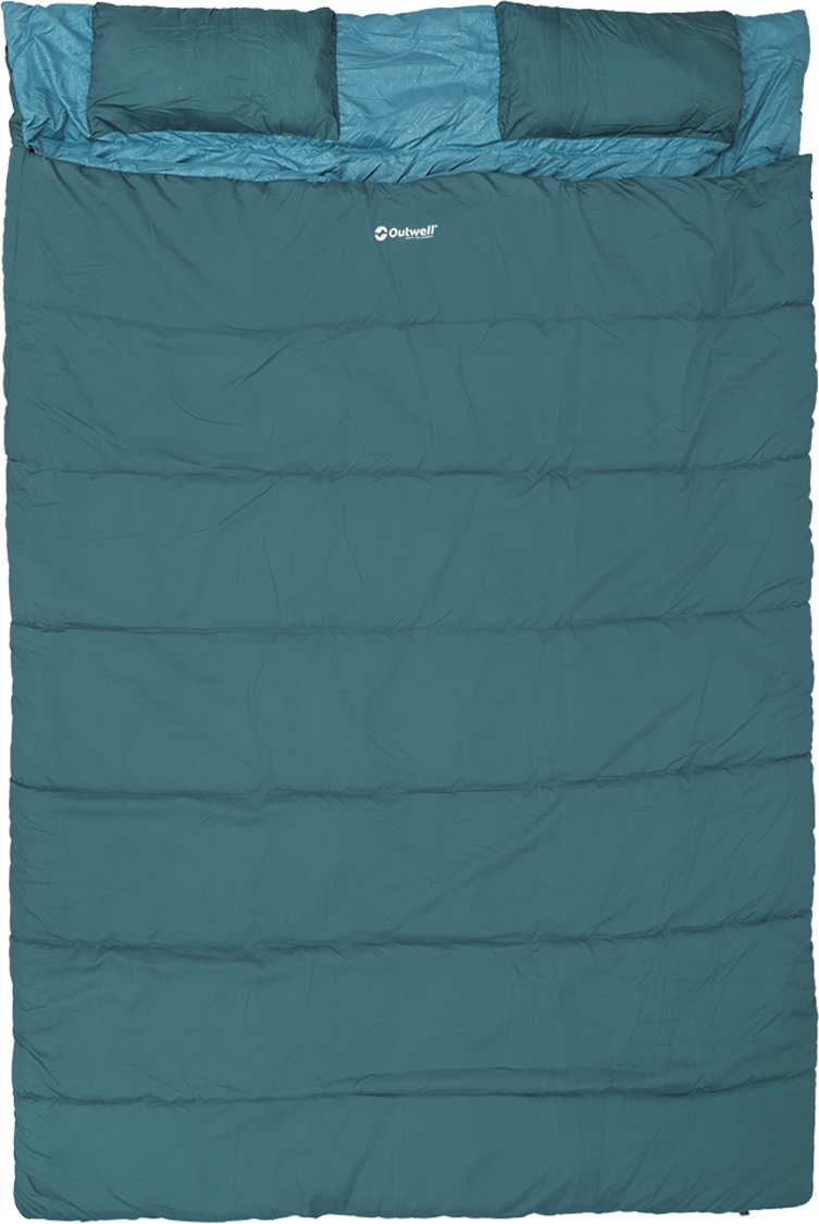 Sovepose Roadtrip Double 2 personer 225 x 150 cm grønn - Outwell utbredt sett ovenfra
