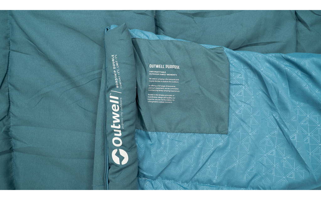 Sovepose Roadtrip Double 2 personer 225 x 150 cm grønn - Outwell pakket i kompresjonspose