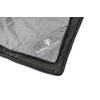 Børstet mikrofiber i nærbilde på Sovepose og teppe WellhealthBlanket Wool Melange grå - Grüezi Bag