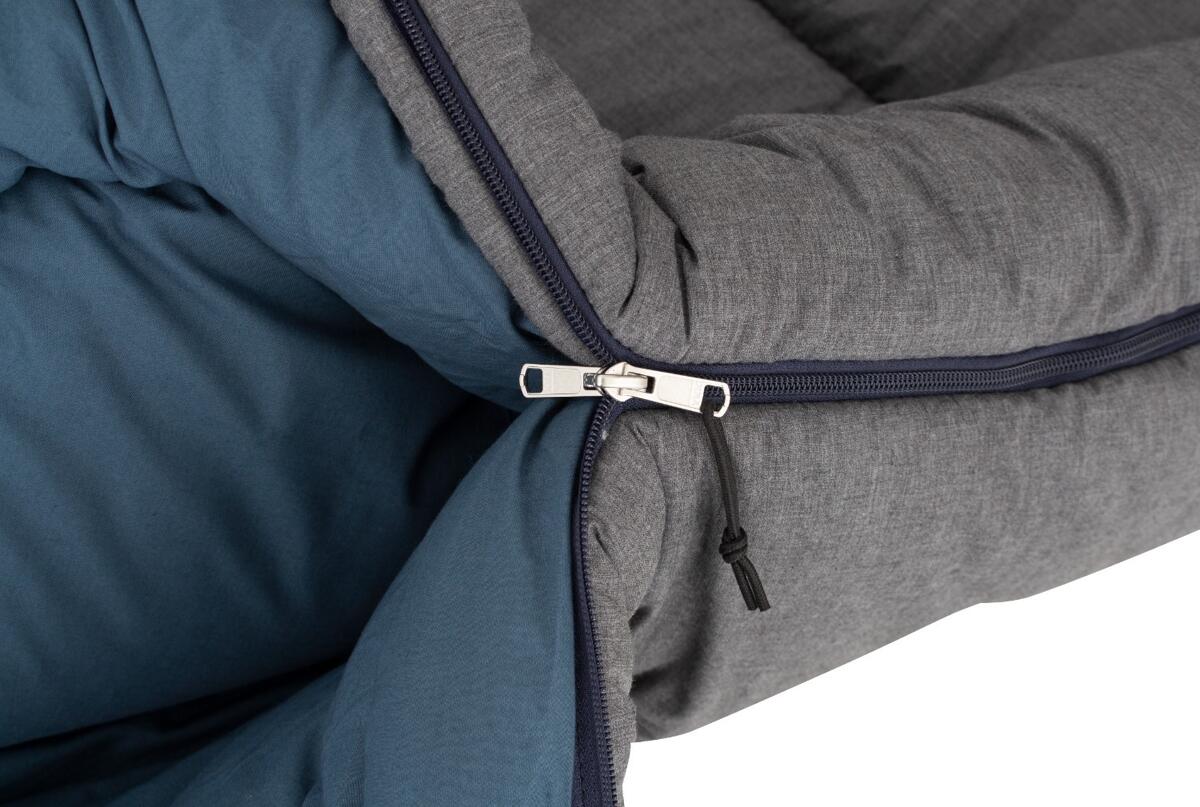 Detalj av Sovepose Texel 210x80 cm bomullsfôr, 2,6 kg glidelås
