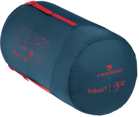 Detalj av Sovepose Yukon Pro SQ 220x80 cm komfort 3°C rød/blå