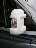 Speilbeskyttelse lang arm for Fiat Ducato fra 2007 hvit - Milenco forfra