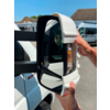 Montert Speilbeskyttelse lang arm for Fiat Ducato fra 2007 hvit - Milenco