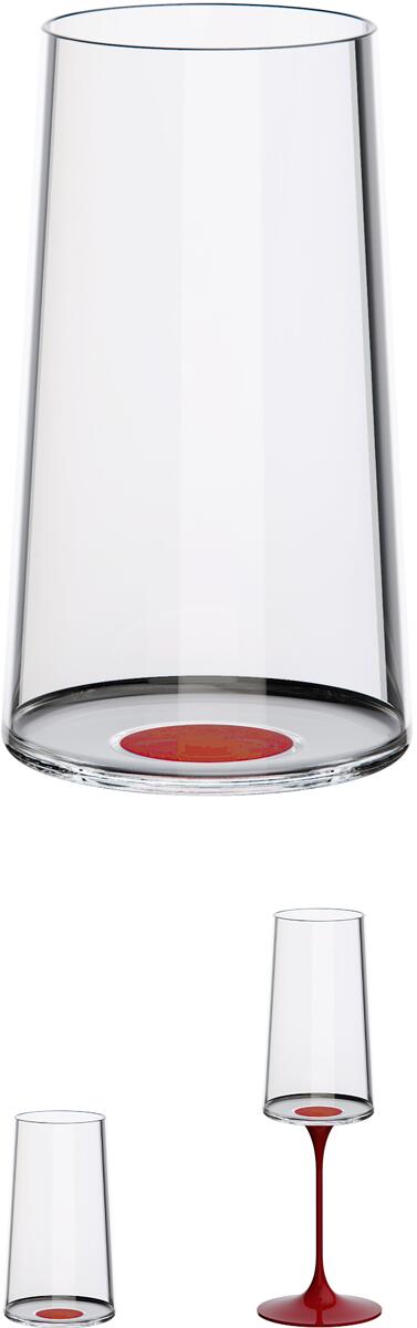 SplitGlass champagneglass 2-delers sett detalj av magnetisk tilkobling