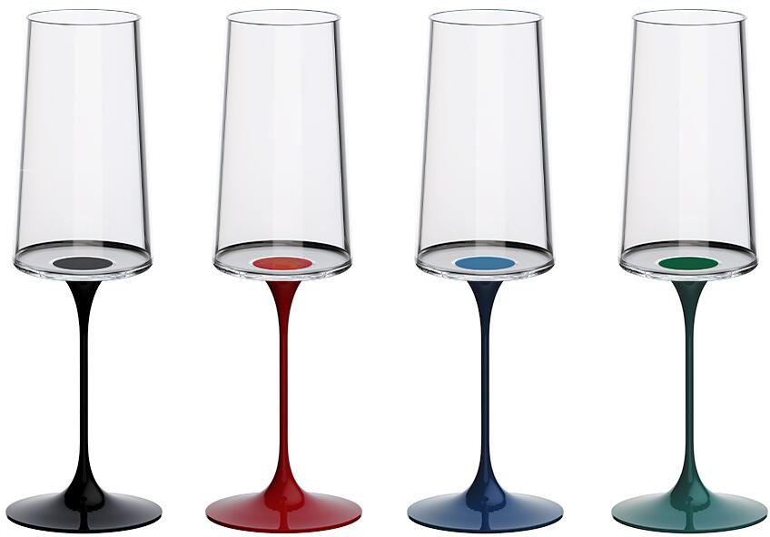 SplitGlass champagneglass 2-delers sett forfra