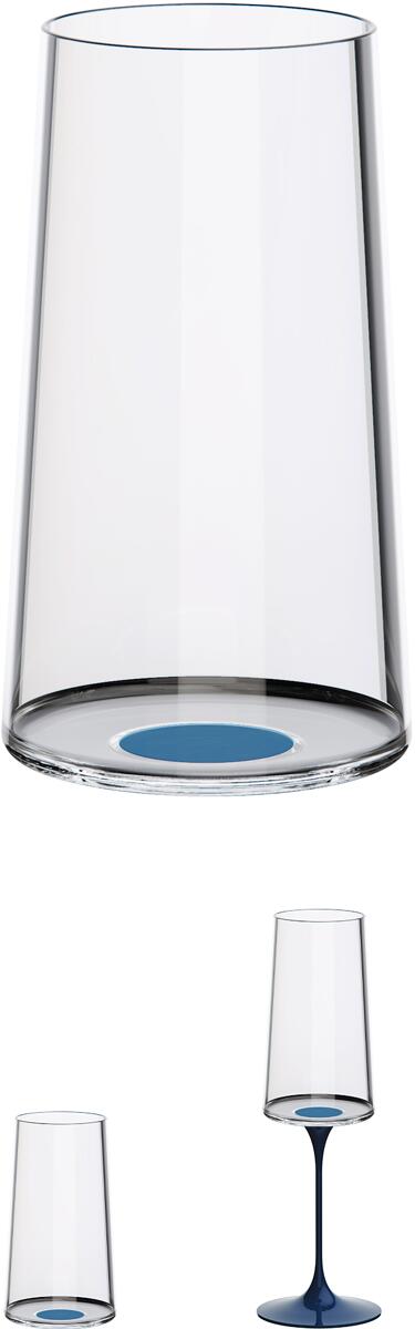 SplitGlass champagneglass 2-delers sett montert med stilk