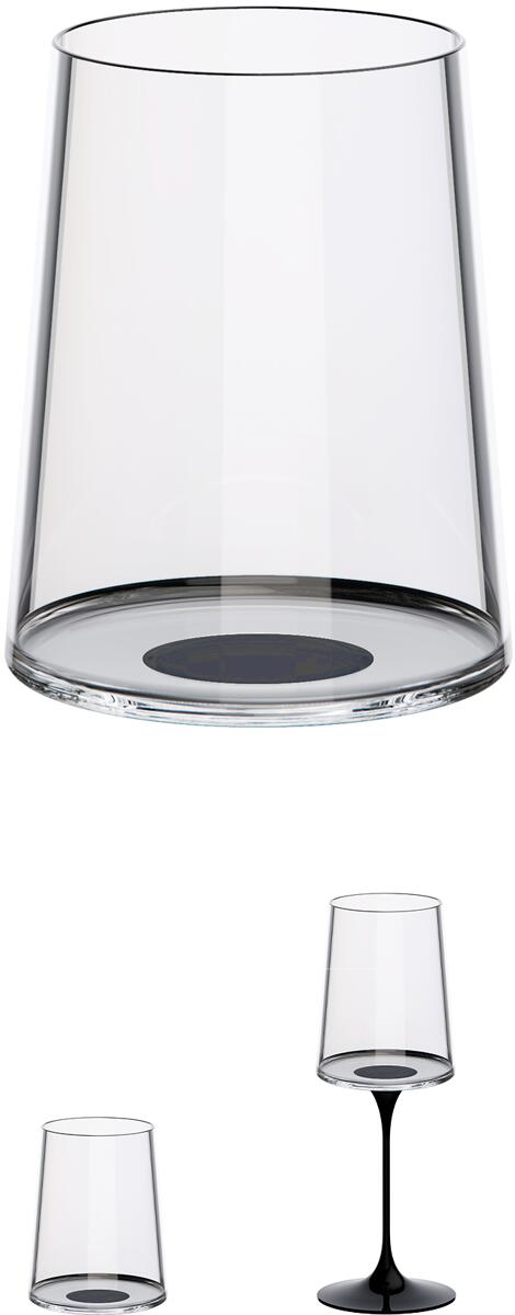 SplitGlass hvitvinsglass 2-delers sett 280 ml krystallglass bakside