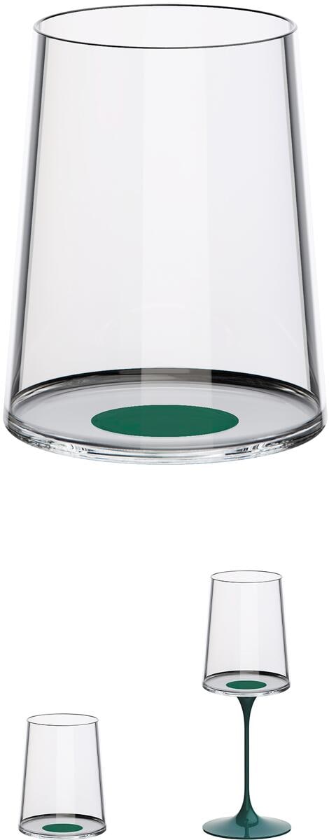 SplitGlass hvitvinsglass 2-delers sett 280 ml krystallglass nærbilde av glassdelen