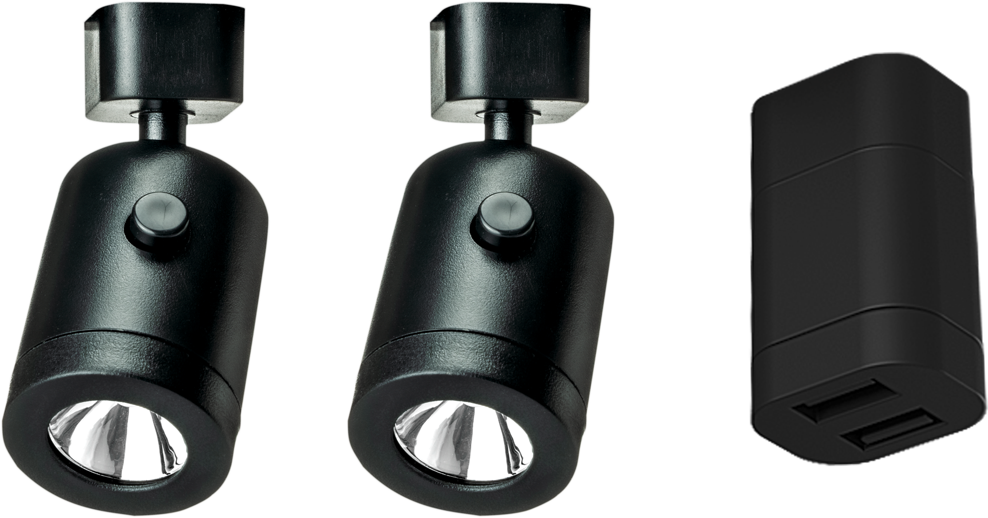 Spotlightsett Lanciano med 2 lamper og USB-uttak 4000K - Haba montert i campingvogn
