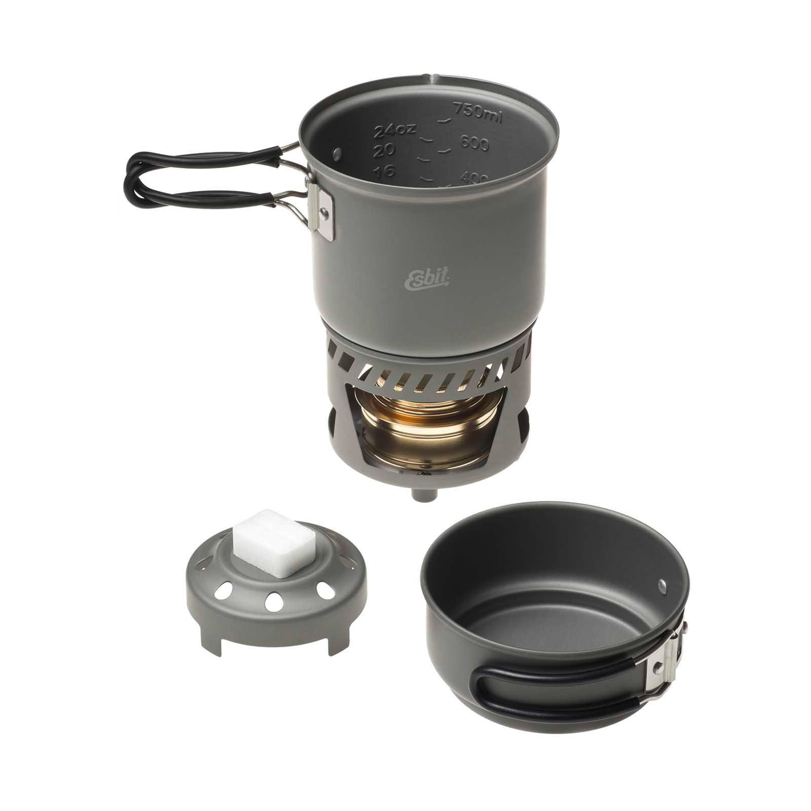 Spritkoker koksett CS985 470/985 ml hardanodisert aluminium forfra