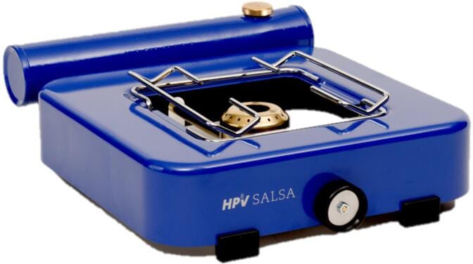 Spritkoker Salsa 1-bluss 1 kW med integrert tank blå front