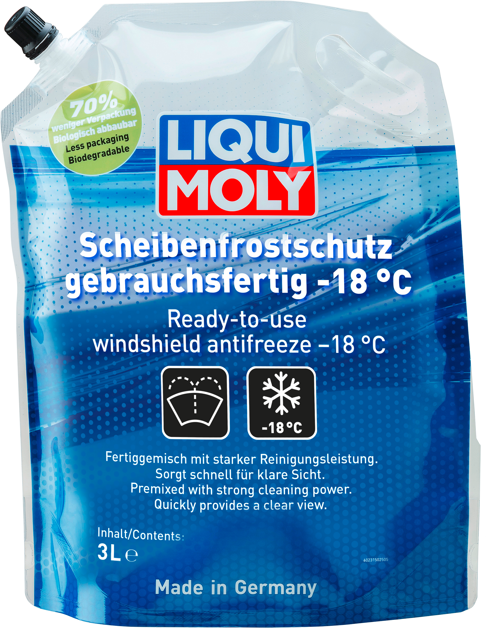 Spylervæske ferdigblandet frostbeskyttelse til -18 °C 3 l Liqui Moly for vinterbruk