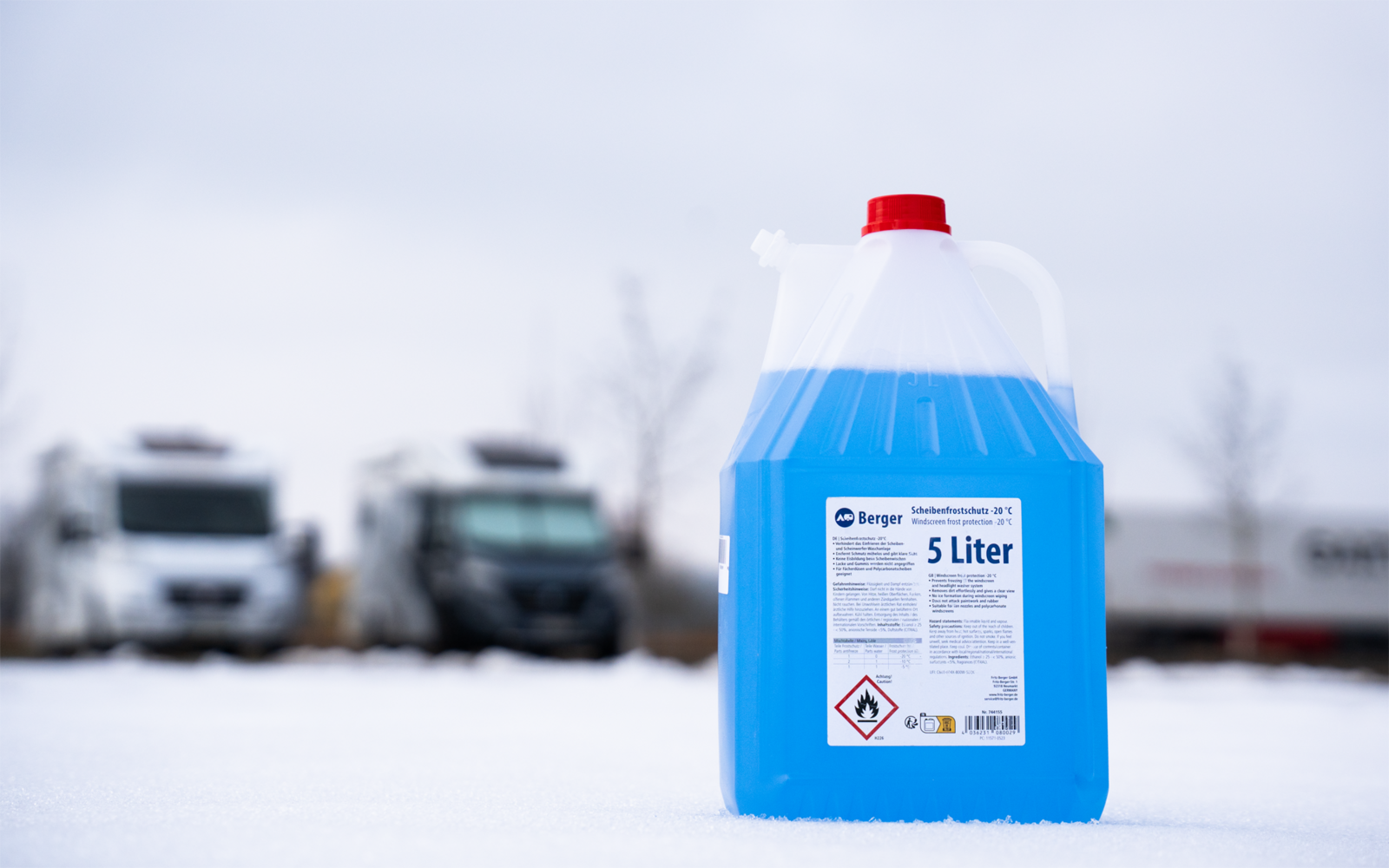 Spylevæske frostvæske 5 liter bakside
