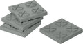 Square Plates 4er sett tilleggsplater for Brick Leveler forfra