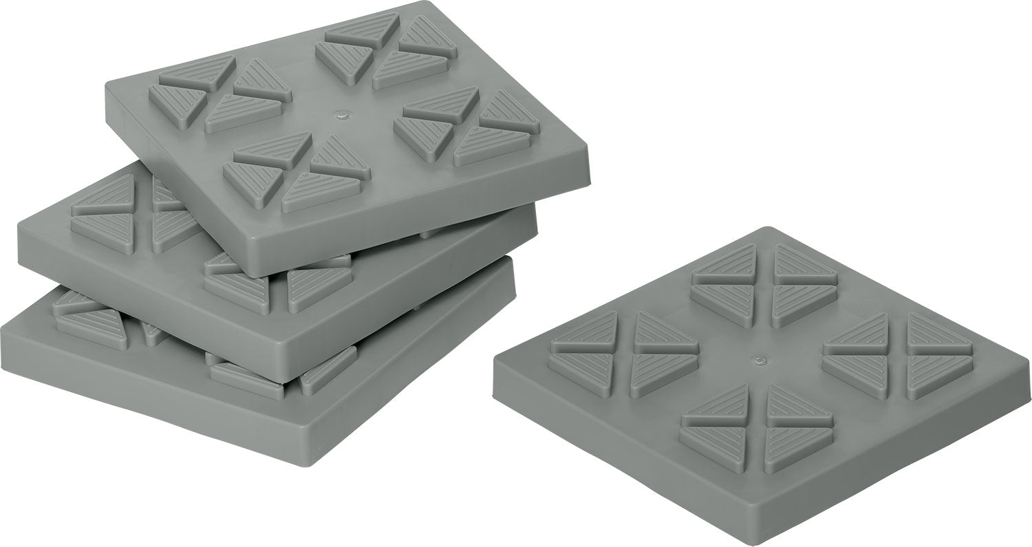 Square Plates 4er sett tilleggsplater for Brick Leveler forfra