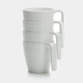 Stablebare kopper 4-stk sett 350 ml soft white - Flamefield forfra