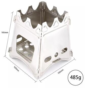 Stack hobokoker i rustfritt stål 485 g sammenleggbar bakside