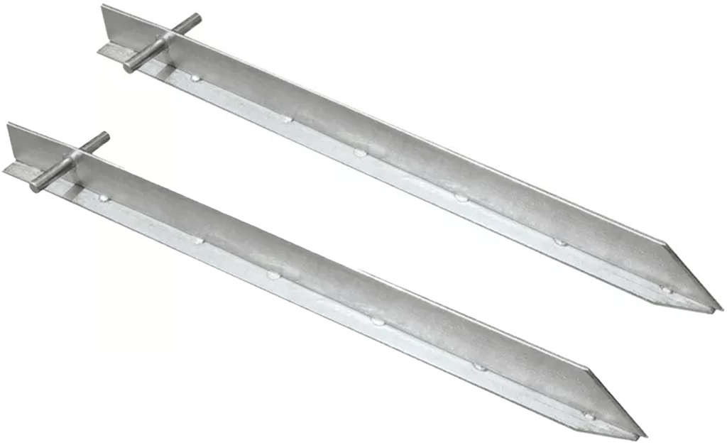 Stål T-plugg 30 cm 2-pakning for hard grunn - High Peak forfra