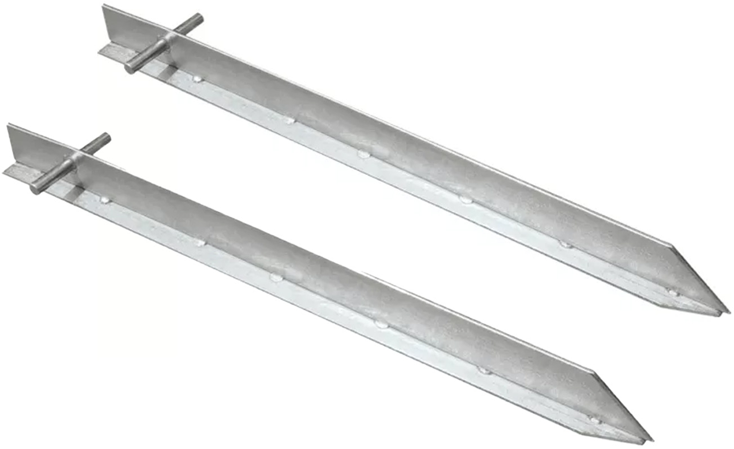 Stål T-plugg 30 cm 2-pakning for hard grunn - High Peak forfra