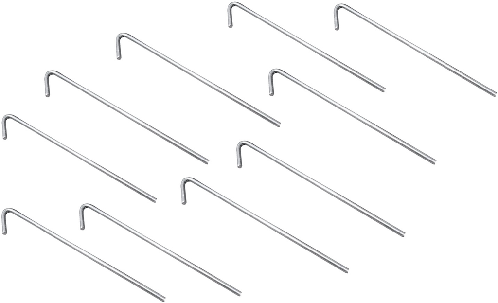 Stål teltplugger 10-pack 18 cm for hard grunn High Peak forfra