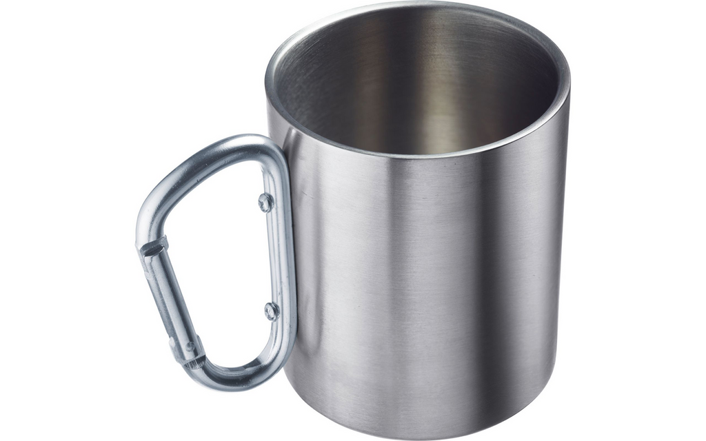 Stålkopp med karabinkrok dobbeltvegget 300 ml - Westmark bakside