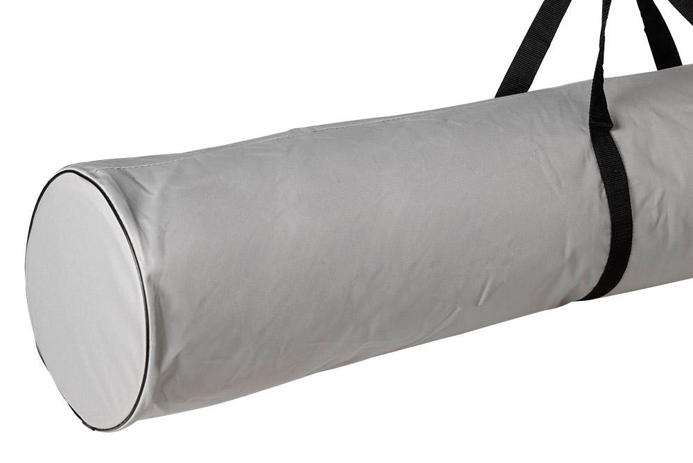 Stangpose polyester 140 x 23 cm forsterket bunn lysgrå - Hindermann forfra