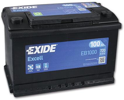Startbatteri Excell EB bly-syre med Carbon Boost sideprofil