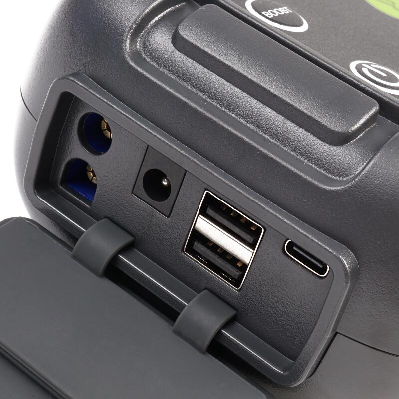 Startbooster WS-JS 20000 mAh powerbank LED-lykt nærbilde