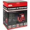 Nærbilde av kontrollpanel på Starthjelpepakke med kompressor 7000 mAh 12V 300A - APA