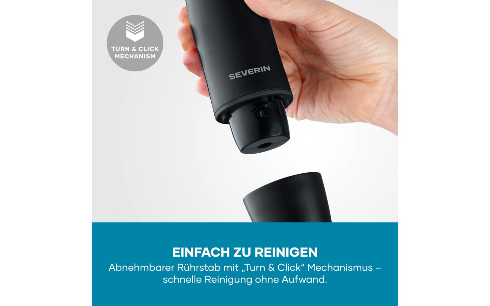 Stavmikser med ergonomisk grep 14 400 o/min - Severin detalj av grep