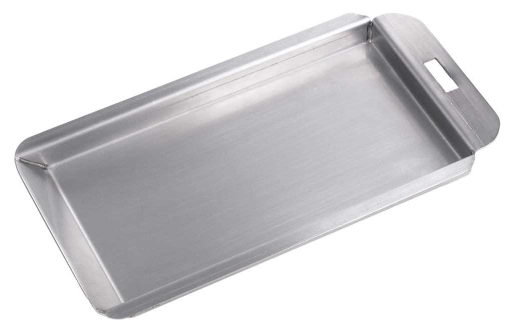 Steke- og røstepanne rustfritt stål 29,6x16 cm for One/Pro - Beefer forfra
