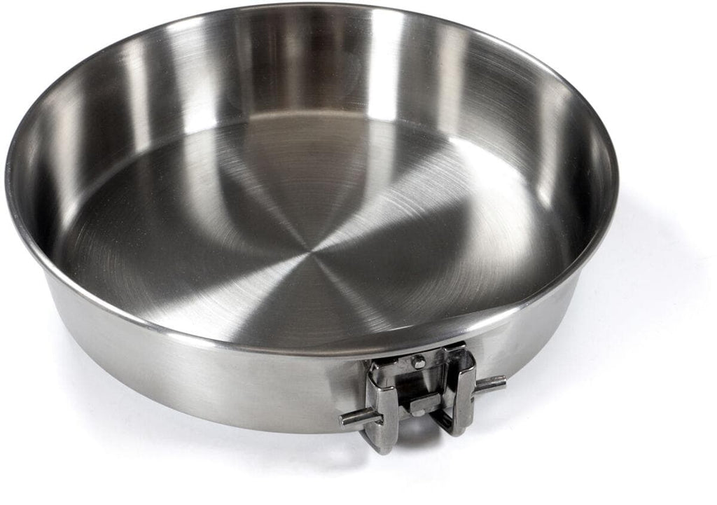 Stekepanne i rustfritt stål Ø18 cm med sammenleggbart håndtak bakside