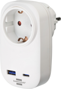 Stikkontaktadapter 230V med USB-C 20W og USB-A 18W - Brennenstuhl forfra