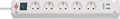 Stikkontaktlist 5-veis med 2 USB-porter og bryter 3m - Brennenstuhl forfra