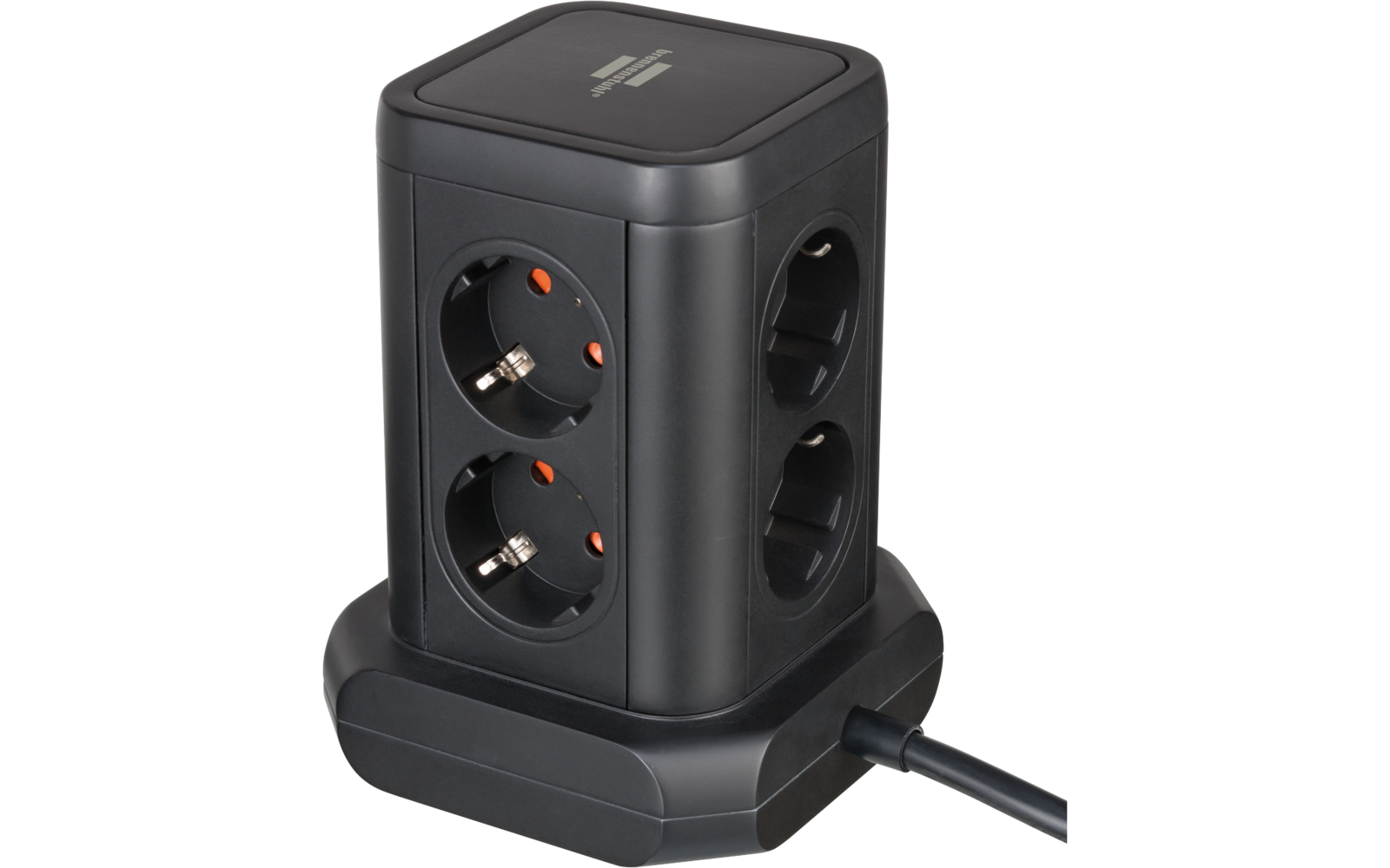 Detalj av USB-A og USB-C porter på Stikkontakttårn 8-veis med USB-A og USB-C 3680 W - Brennenstuhl