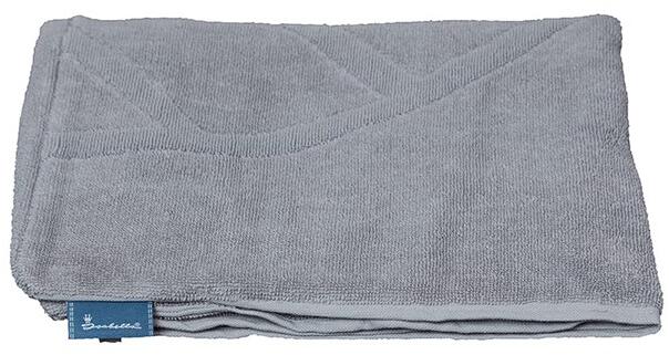 Stolhåndkle i økologisk bomull 49x124 cm grå - Isabella detalj av tekstur